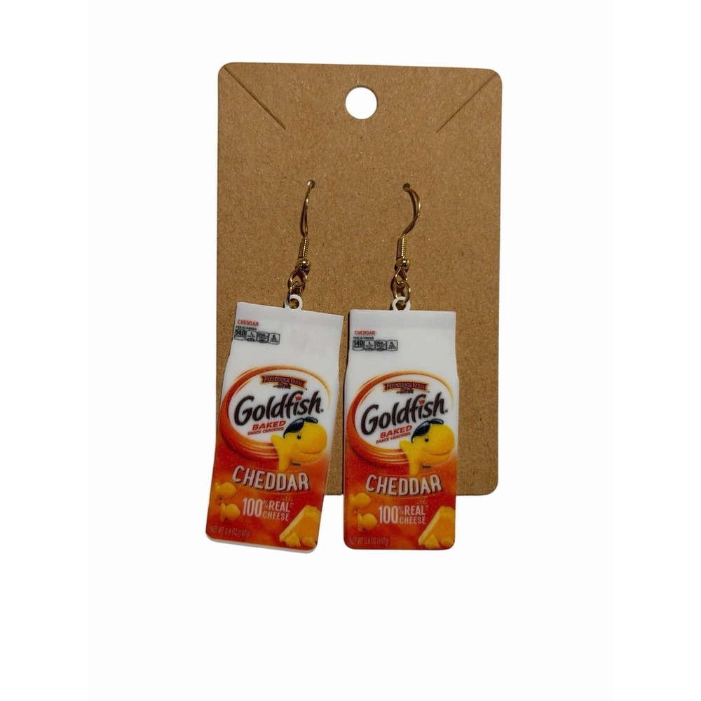 New Novelty Fashion Earrings snack crackers food‎ kids bag